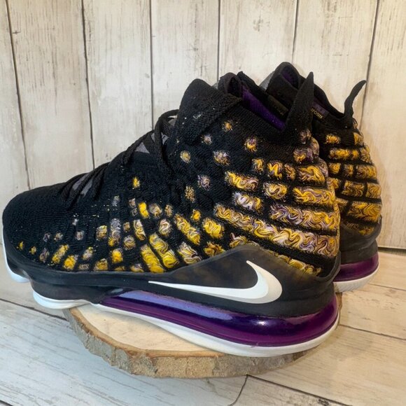 Nike Other - Nike Lebron XVII 17 Mens 7.5 "Lake Show" Black / White / Eggplant [BQ3177-004]